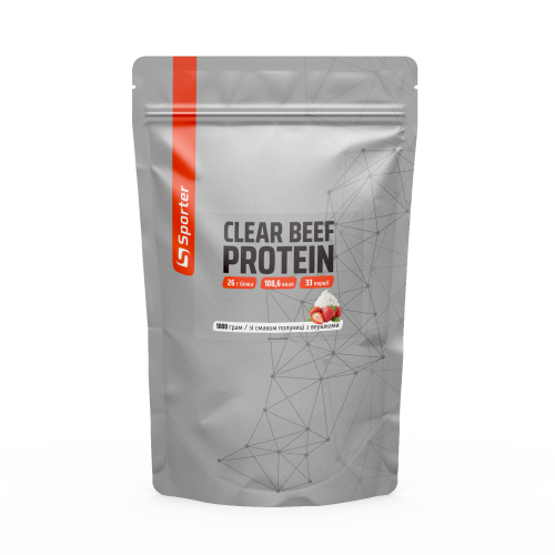 Clear BEEF Protein - 1 кг - полуниця з вершками