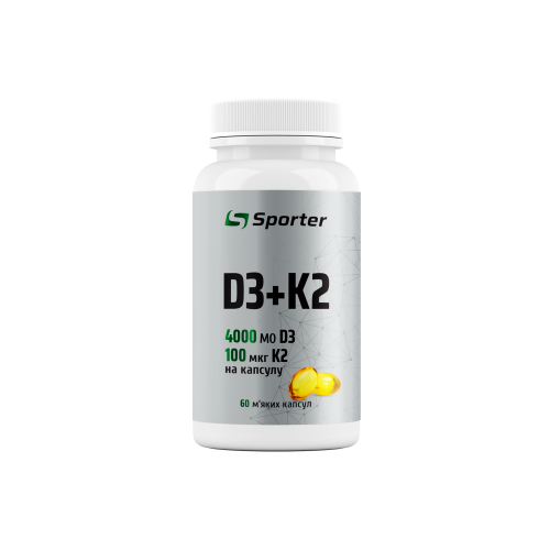 D3 4000 МО + K2 100 мкг - 60 м`ягких капсул