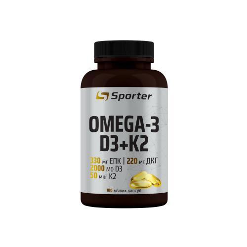 Omega 3 D3+K2 - 100 м'яких капсул
